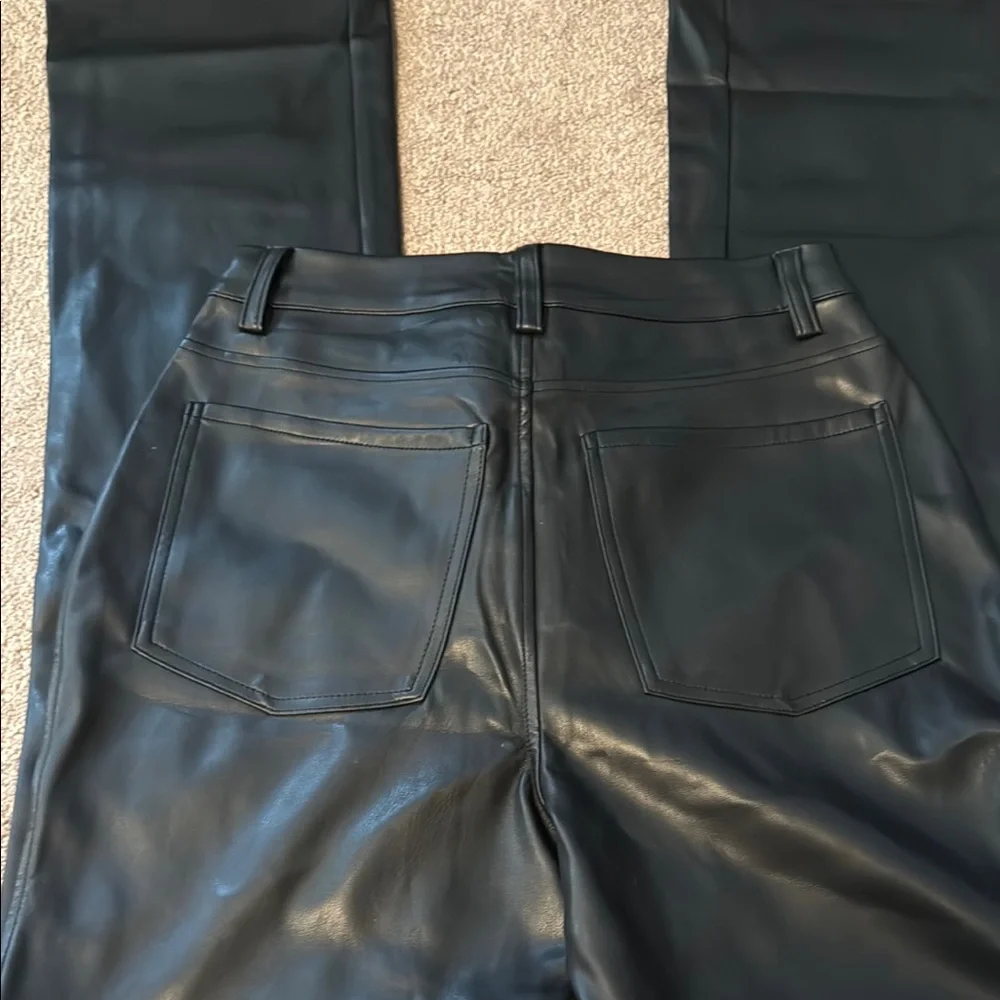 NWT We Wore What Black Lace-Up Faux Leather Pants - Picture 5 of 8